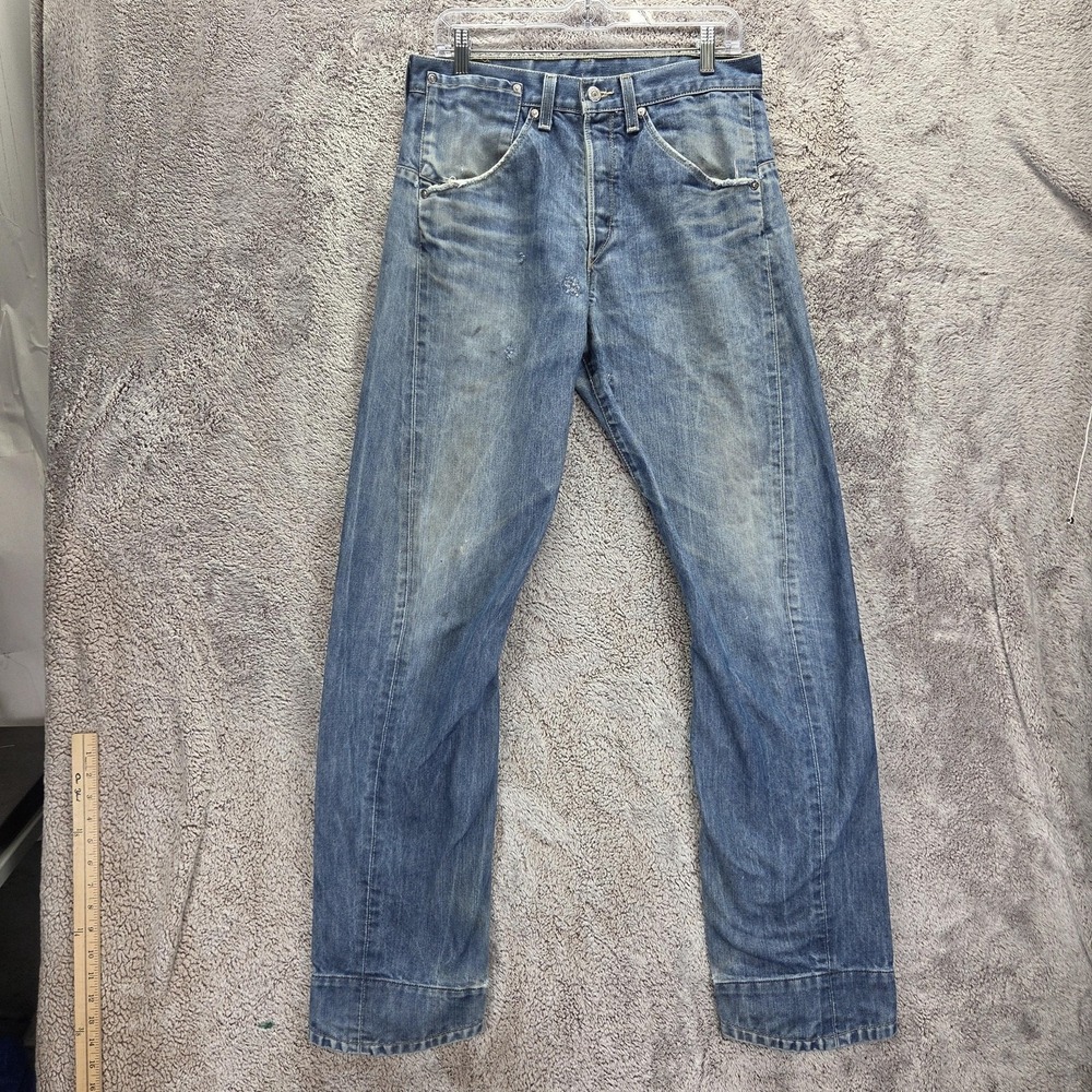 Vintage Levis Engineered Jeans Mens 32x34 Blue Twisted Button Fly Medium Wash